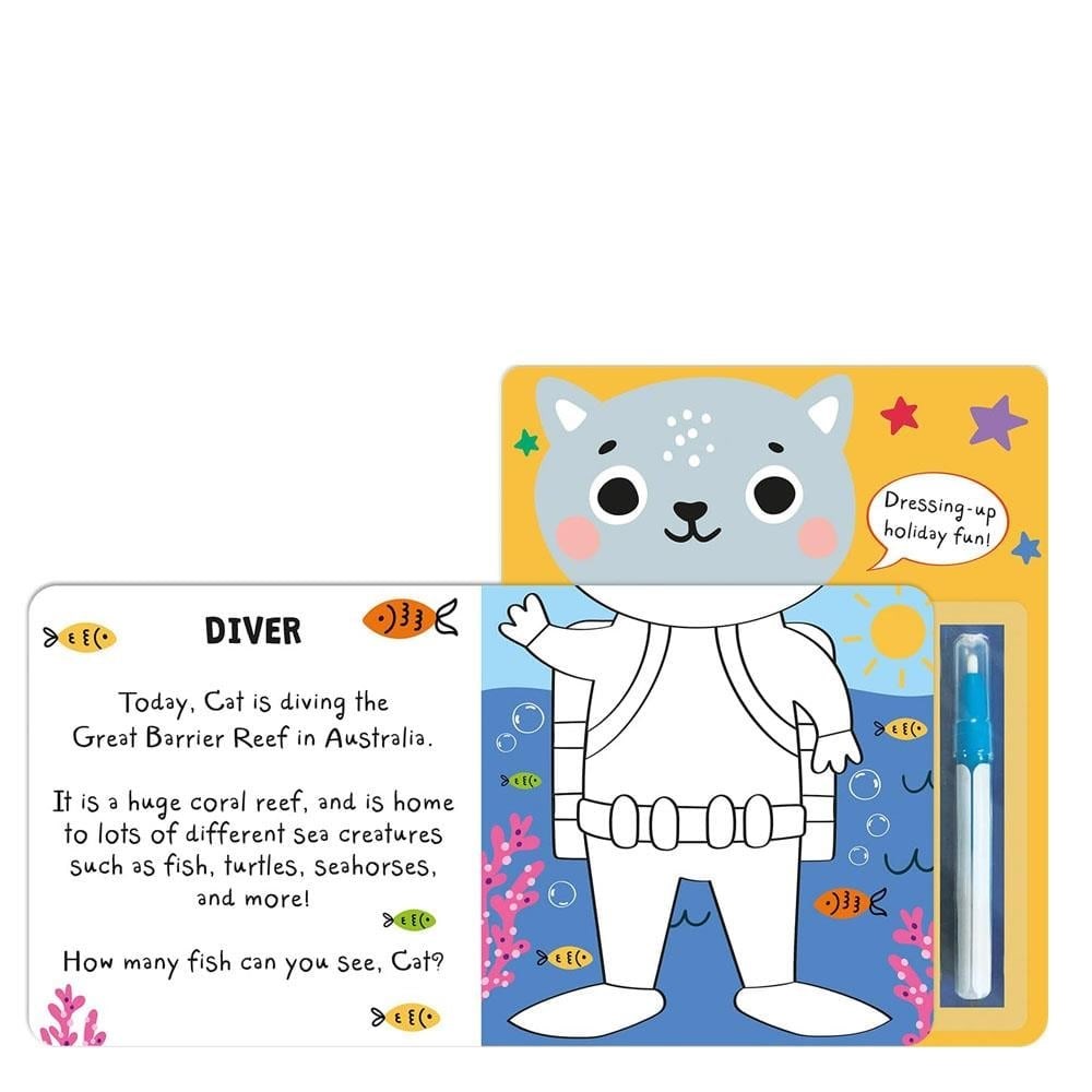What Will You Wear - Cat-Magic Water Painting Book 