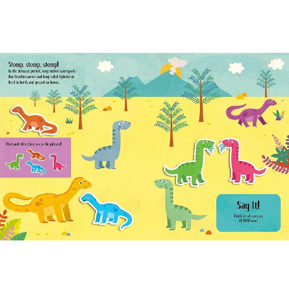 Felt Stickers - Dinosaurs Play Scene Book 