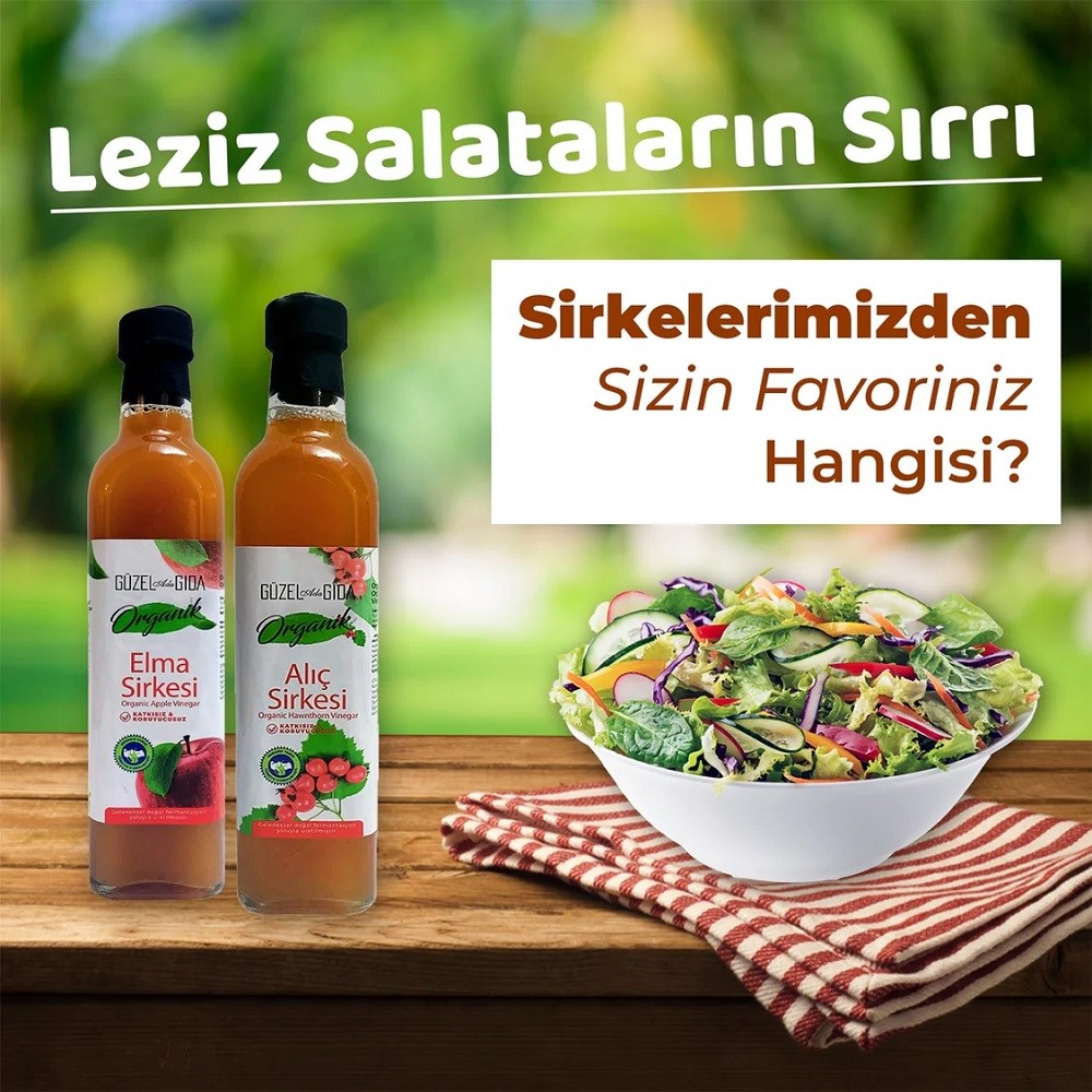 Güzel Gıda Organik Elma Sirkesi 500 ml 