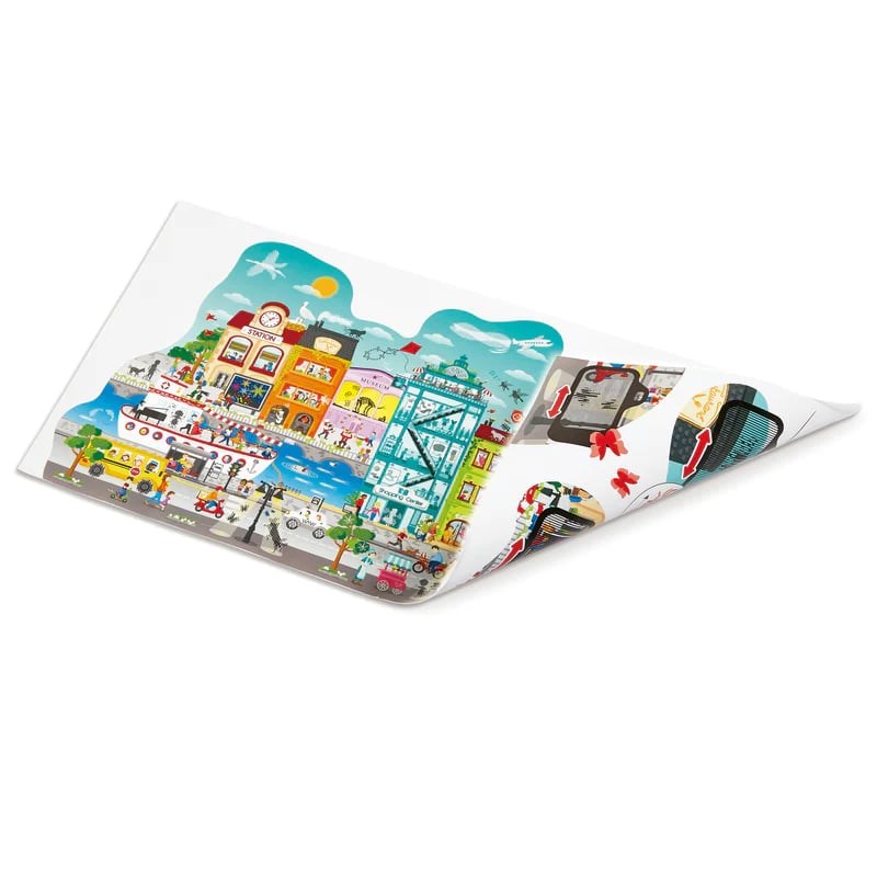 Hape Puzzle Hareketli Şehir Yapbozu 
