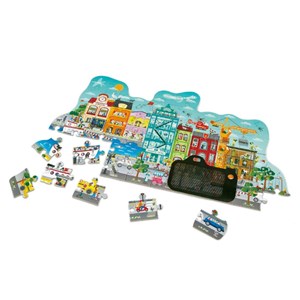 Hape Puzzle Hareketli Şehir Yapbozu