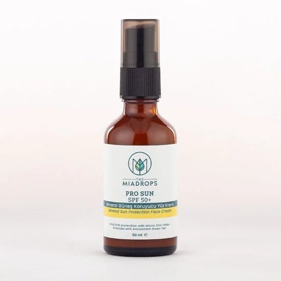 The Miadrops Pro Sun SPF 50+ Mineral Güneş Koruyucu Yüz Kremi-50ml 