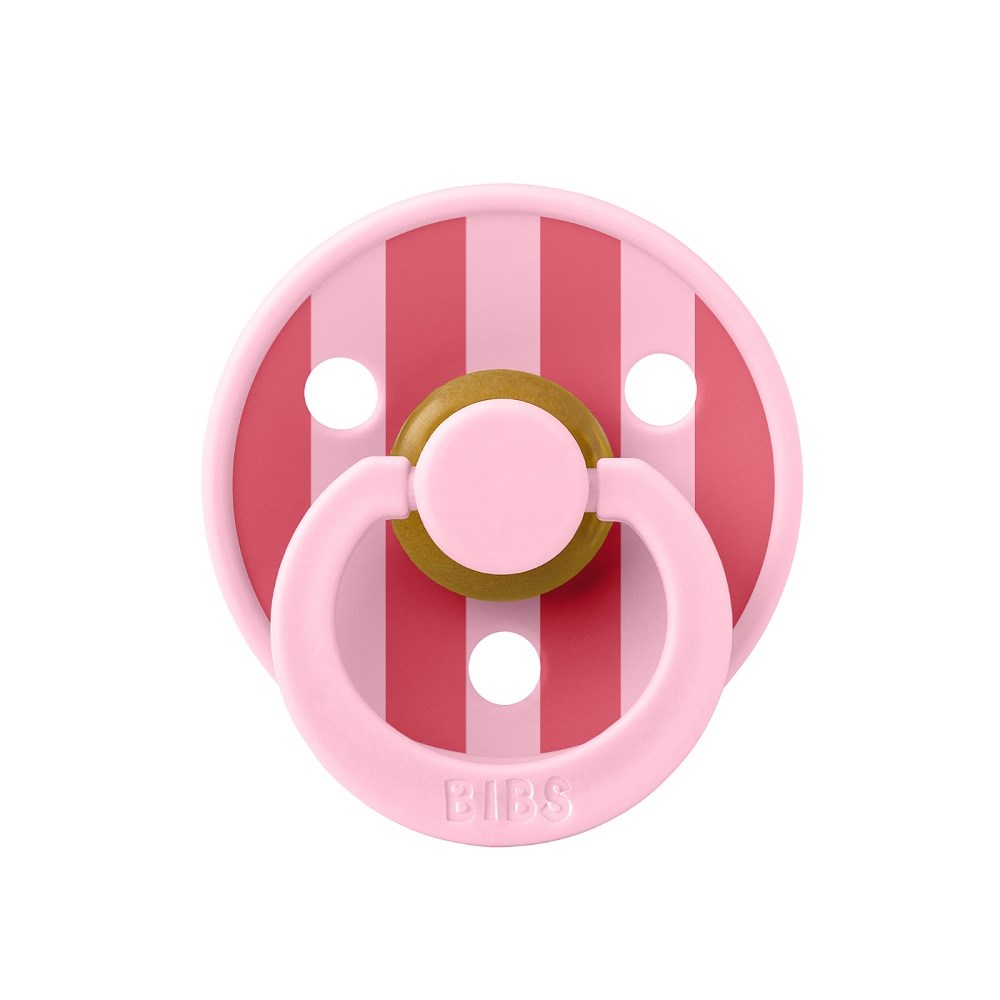 Bibs Studio Colour Block Kauçuk Emzik 0-6 Ay Pembe