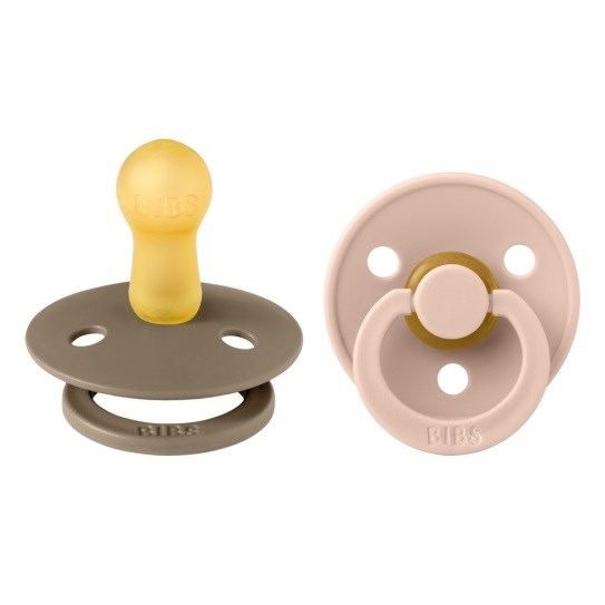 Bibs Colour Bebek Doğal Kauçuk 2'li  Emzik Dark Oak / Blush 6-18 Ay Kahverengi 