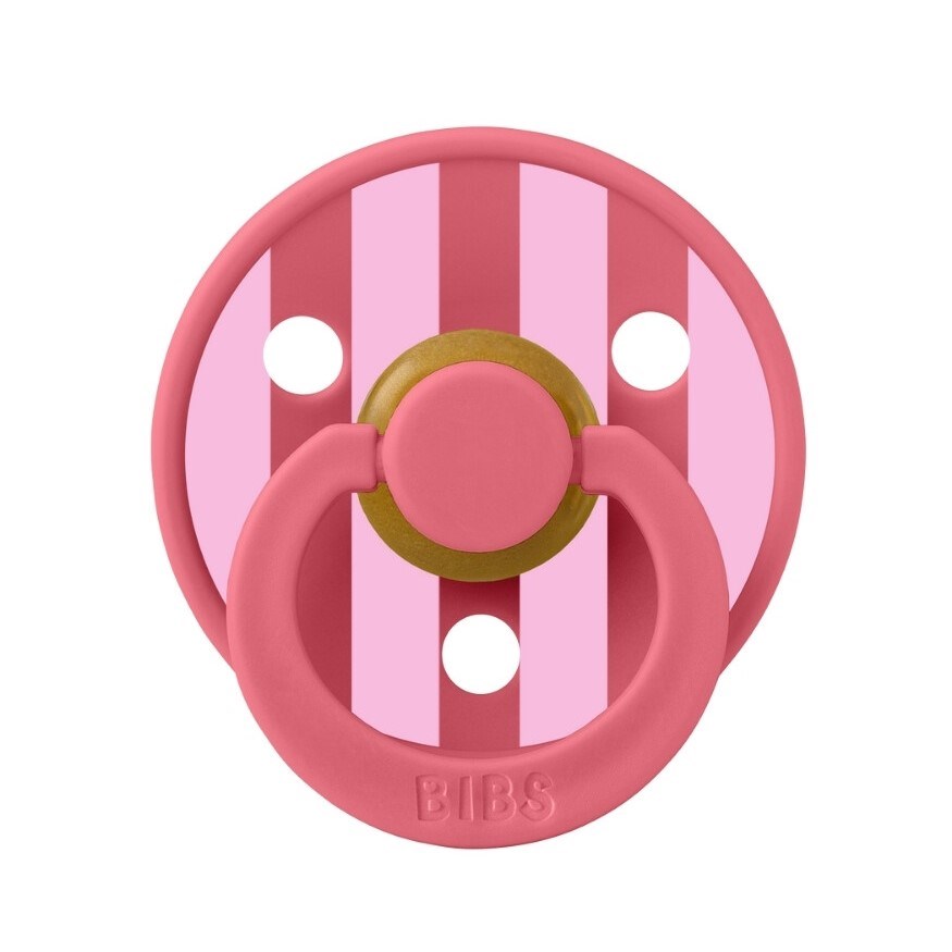 Bibs Studio Colour Block Kauçuk Emzik Pink +6 Ay Pembe