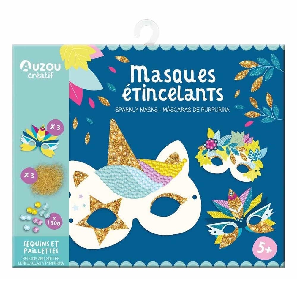 Auzou Toys Küçük Sanatçının Etkinlik Seti -Parıltılı Maskeler Orjinal