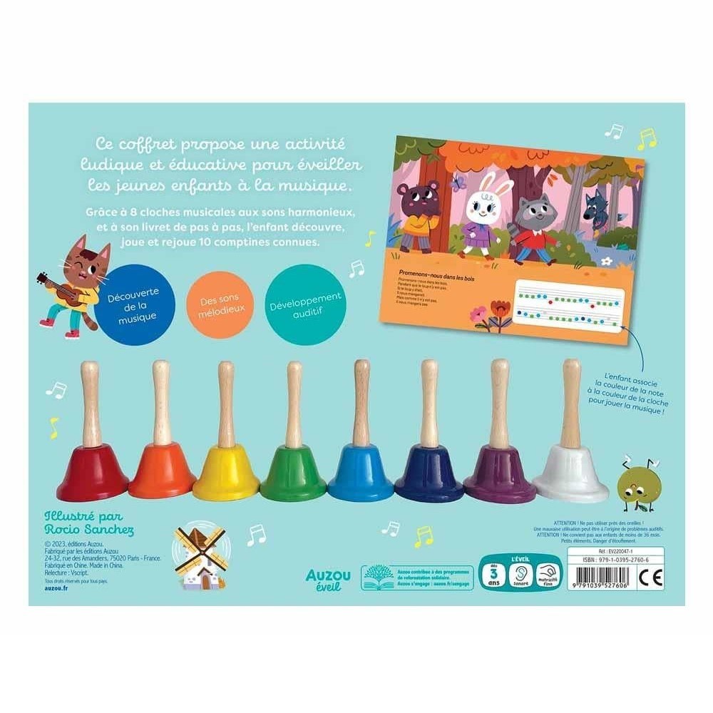 Auzou Toys 8 Müzik Çanı - Ritim Tutmayı Öğreniyorum Orjinal