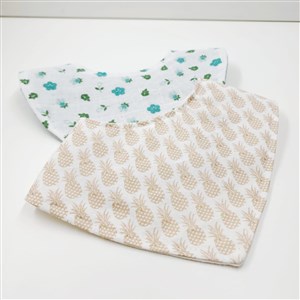 Le Petit Dodo Fular+ Mama Önlük 2'li Set Ananas- Green