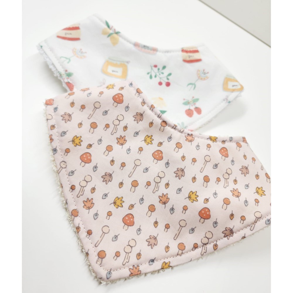 Le Petit Dodo Fular+ Salya Önlük 2'li Set Çilek- Mantar 