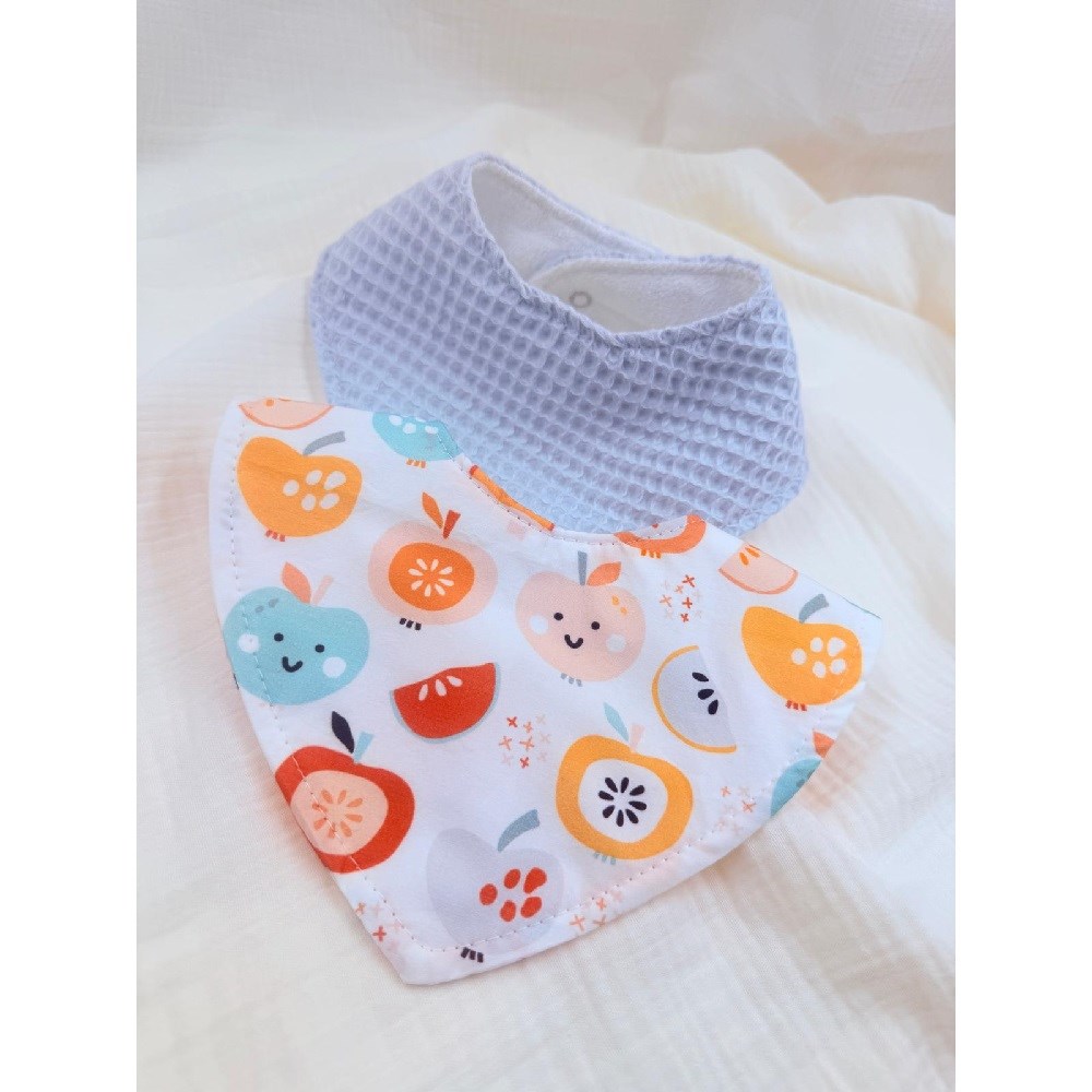 Le Petit Dodo Su Geçirmez Mama Önlük 2'li Set Mavi-Apple 