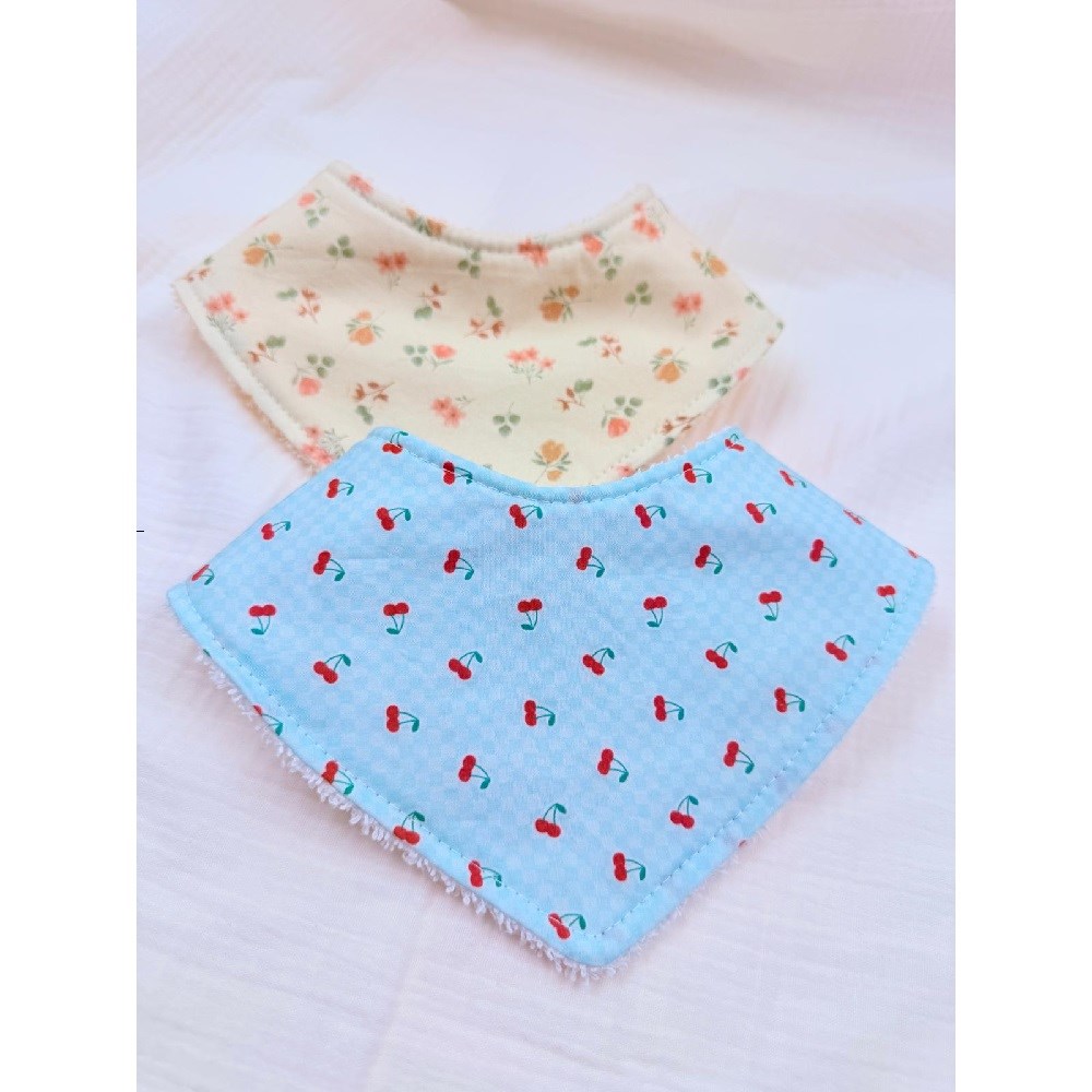 Le Petit Dodo Su Geçirmez Fular+Salya  Önlük 2'li Set Cherry-Bonnie 