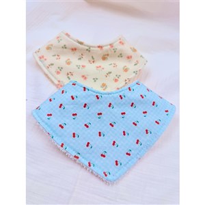 Le Petit Dodo Su Geçirmez Fular+Salya  Önlük 2'li Set Cherry-Bonnie