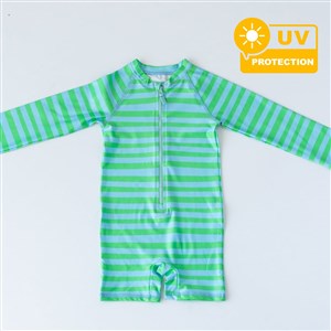 Mama Yoyo Önden Fermuarlı Mayo- Çizgili