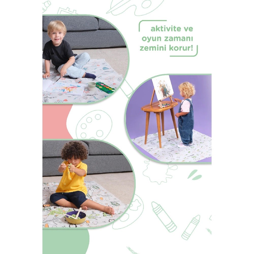 Minimono Aktivite Örtüsü Tekli Rulo - Sevimli Meyveler Orjinal