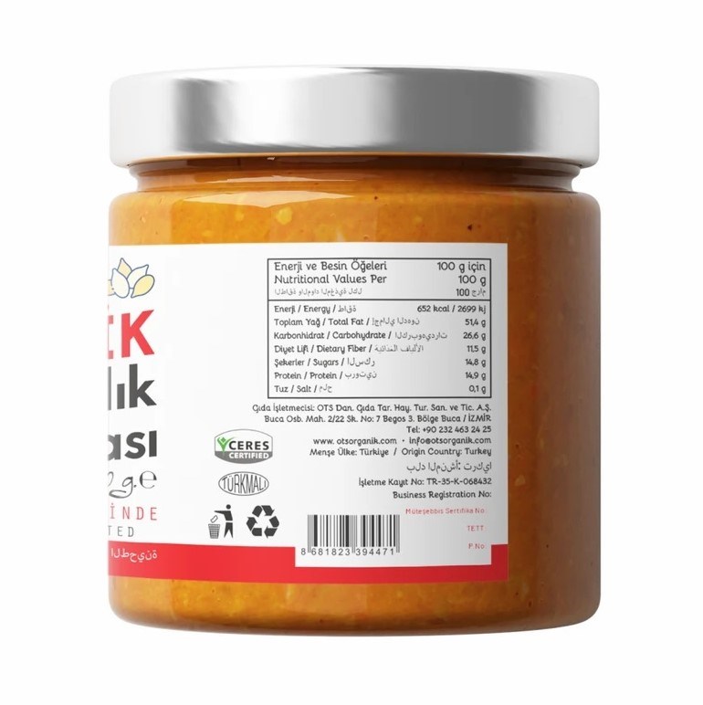 Ots Organik Tahinli Fındık Kreması 200 gr 