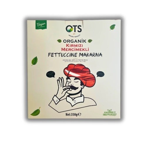 Ots Organik Kırmızı Mercimekli Fettuccine Makarna 350 gr 