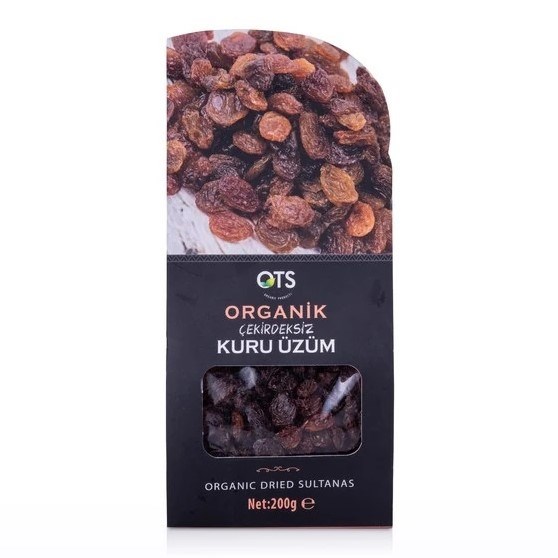 Ots Organik Kuru Üzüm Çekirdeksiz 200 gr 