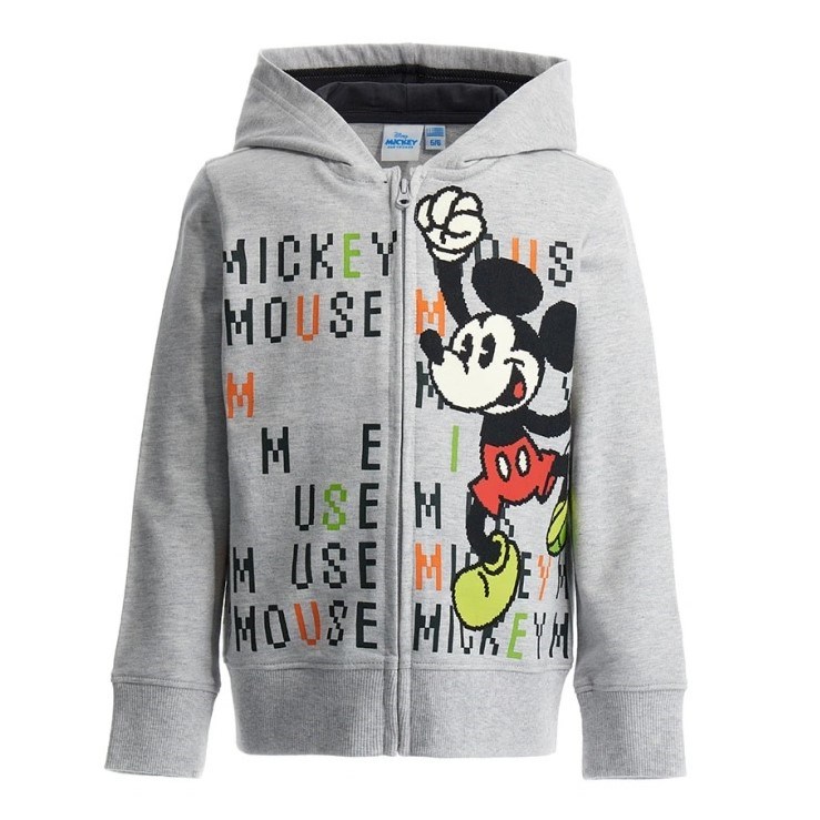 Original Marines Micky Mouse Kız Çocuk Fermuarlı S-shirt Ceket Gri