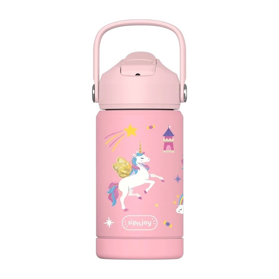 Sipnjoy FlipSip Çocuk Su Termosu 360 ml - Golden Horn 