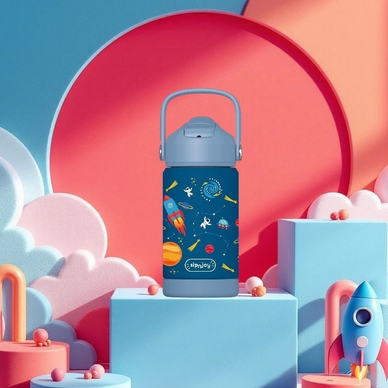 Sipnjoy FlipSip Çocuk Su Termosu 360 ml - Star Explorer 