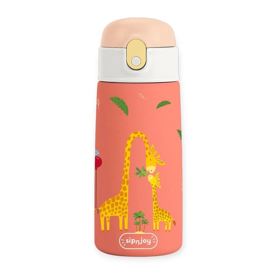 Sipnjoy SipSquad Çocuk Su Termosu 480 ml - Giggle Giraffe 