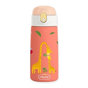 Sipnjoy SipSquad Çocuk Su Termosu 480 ml - Giggle Giraffe