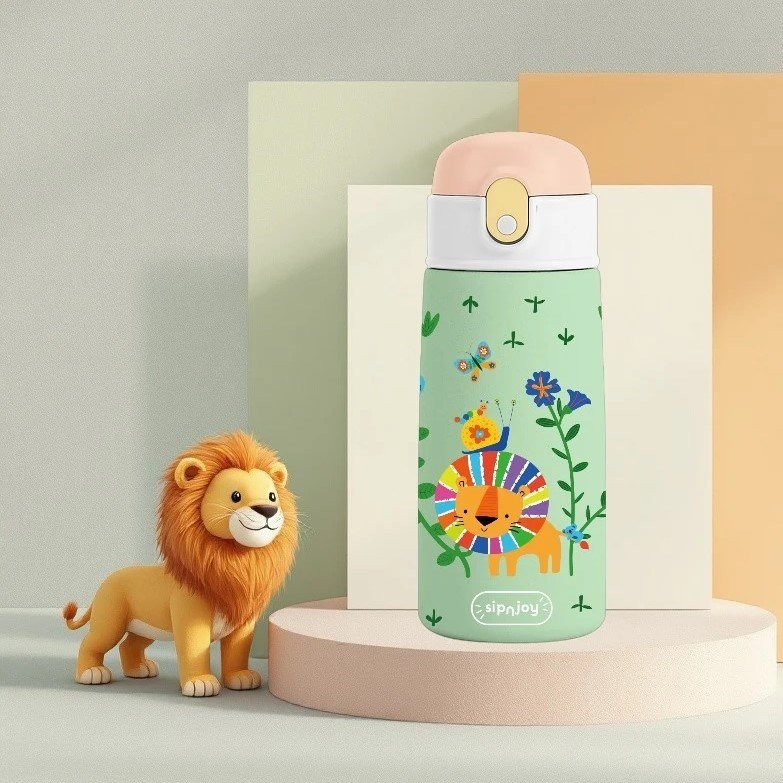 Sipnjoy SipSquad Çocuk Su Termosu 480 ml - Lively Roar 
