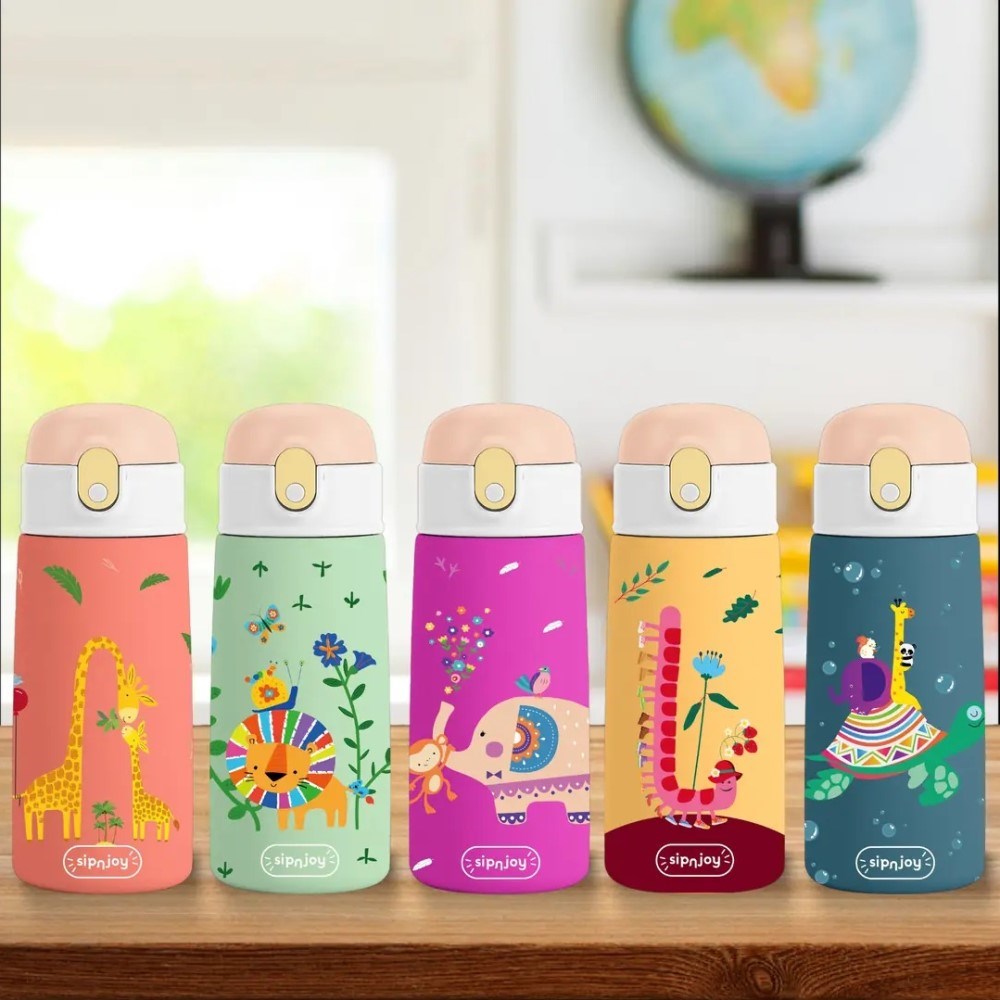 Sipnjoy SipSquad Çocuk Su Termosu 480 ml - Turtle Voyage 