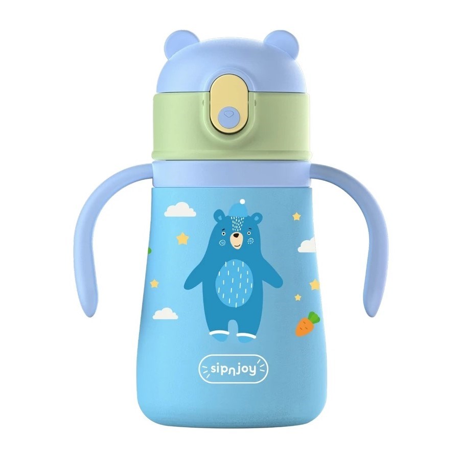 Sipnjoy SippyPals Çocuk Su Termosu 360 ml -  Mavi 