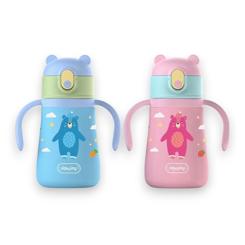 Sipnjoy SippyPals Çocuk Su Termosu 360 ml -  Mavi 