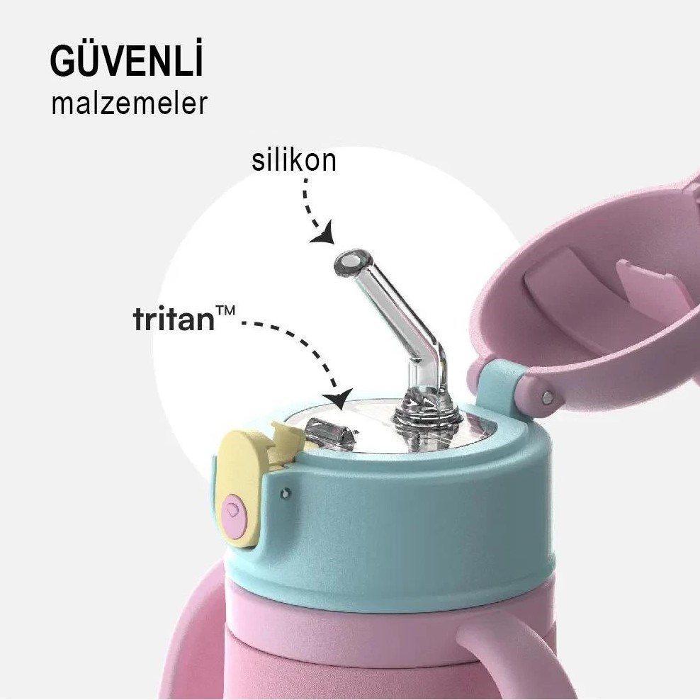 Sipnjoy SippyPals Çocuk Su Termosu 360 ml -  Mavi 