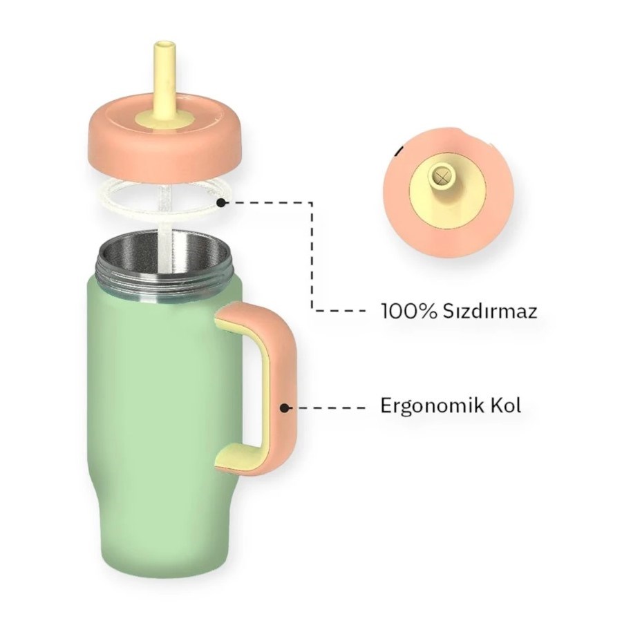 Sipnjoy HandleHug Tumbler 550 ml - Mint 