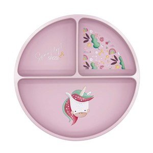 Sassi Superlab Vakumlu Silikon Tabak - Sevimli Unicorn