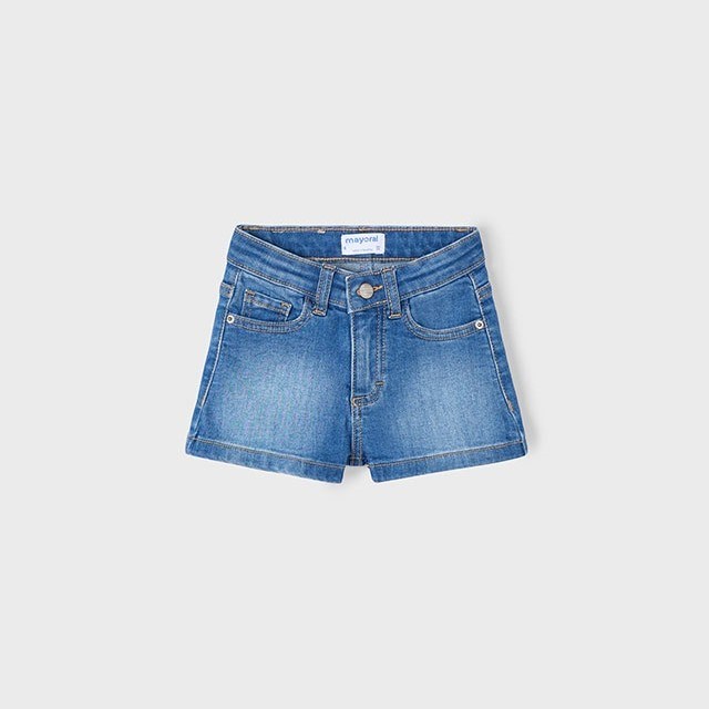 Mayoral Yazlık Kız Basic Denim Şort Mavi