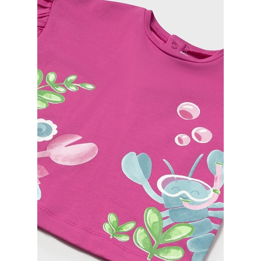 Mayoral Yazlık Kız Bebek Kısa Kol T-shirt Pembe