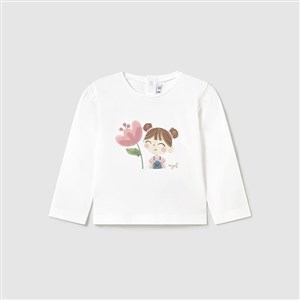 Mayoral Yazlık Kız Bebek Uzun Kol T-shirt