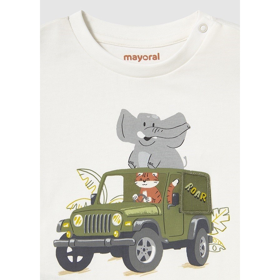 Mayoral Yazlık Erkek Bebek Kısa Kol T-shirt Beyaz