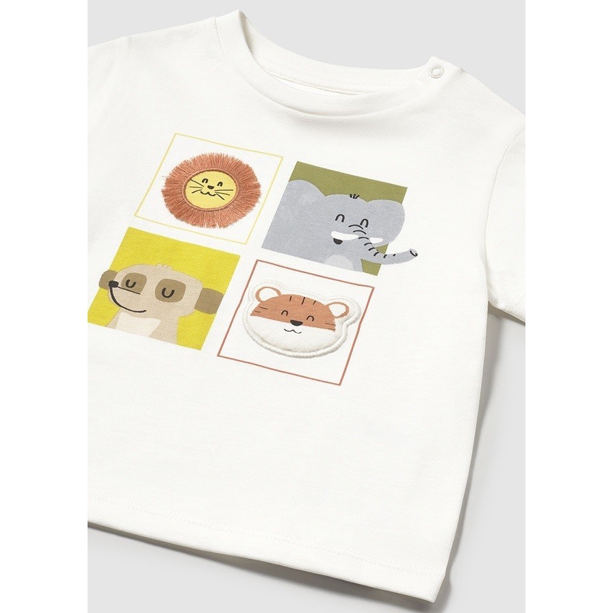 Mayoral Yazlık Erkek Bebek Kısa Kol T-shirt Beyaz