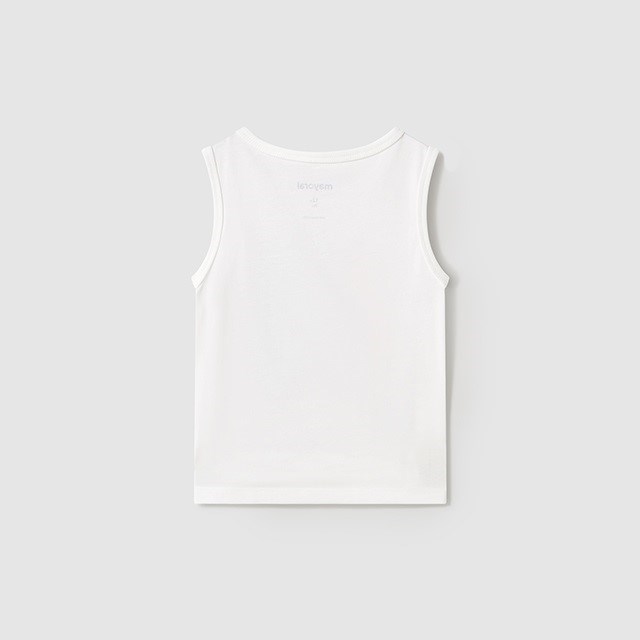 Mayoral Yazlık Erkek Bebek Kolsuz T-shirt Beyaz