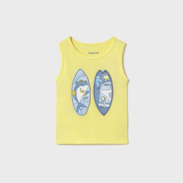 Mayoral Yazlık Erkek Bebek Kolsuz T-shirt Sarı