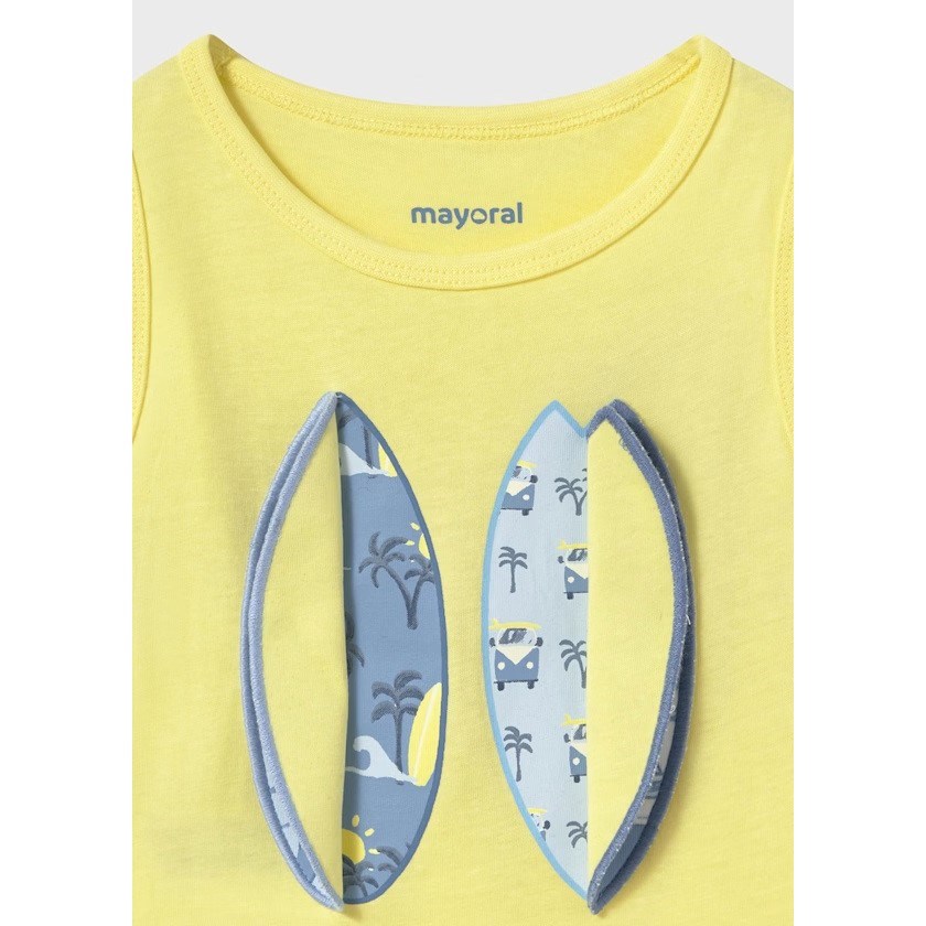 Mayoral Yazlık Erkek Bebek Kolsuz T-shirt Sarı
