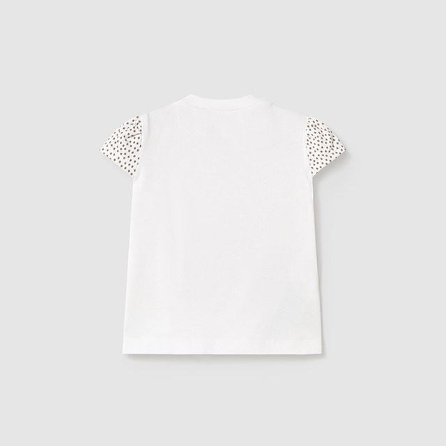 Mayoral Yazlık Kız Bebek Kısa Kol T-shirt Beyaz