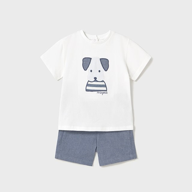 Mayoral Yazlık Erkek Bebek T-shirt Şort 2'li Set Mavi