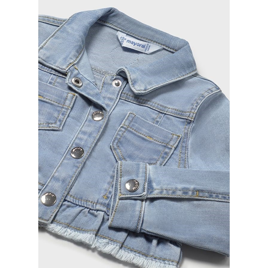 Mayoral Yazlık Kız Bebek Denim Ceket Mavi