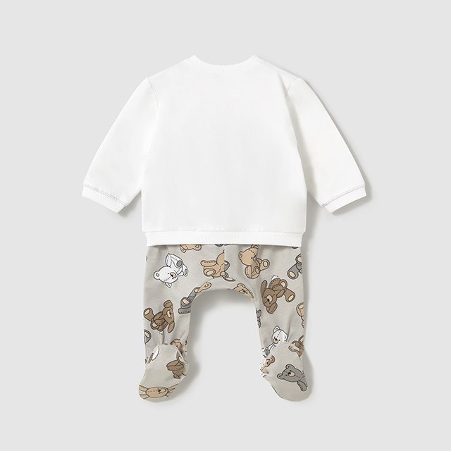 Mayoral Yazlık Erkek Bebek Bluz Patikli Pantolon Set Beyaz