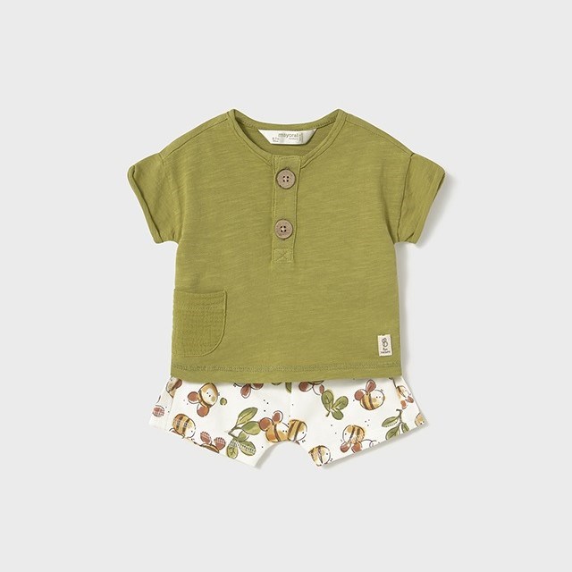 Mayoral Yazlık Erkek Bebek Şort 4'lü Set Yeşil