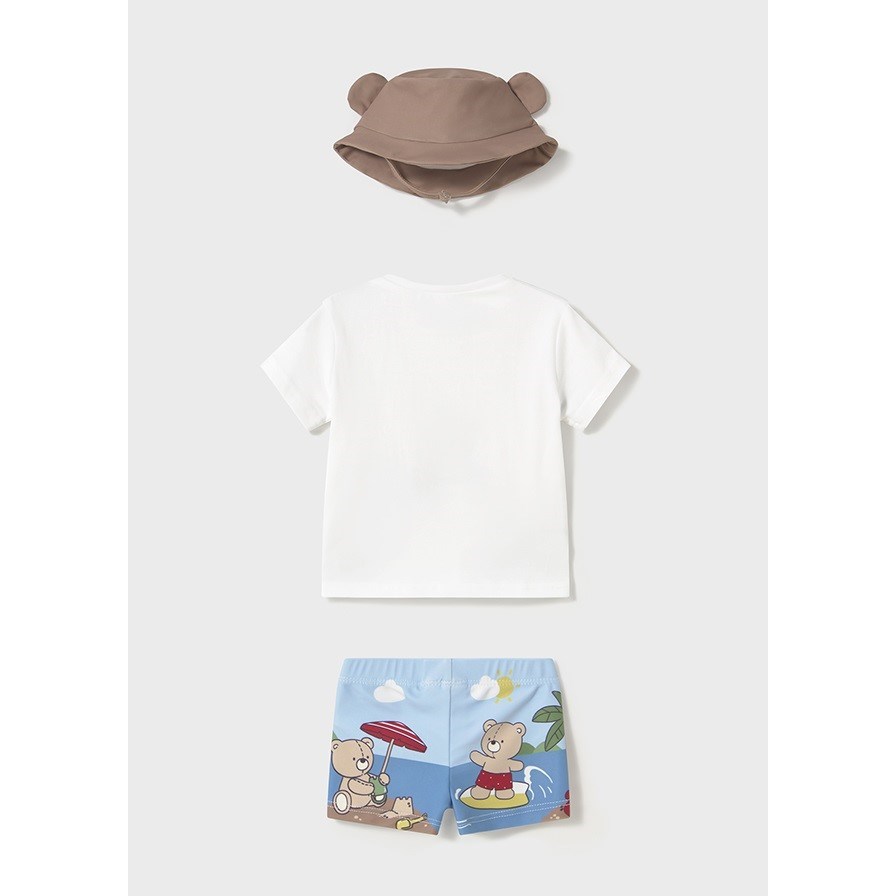 Mayoral Yazlık Erkek Bebek T-shirt Mayo 3'lü Set Beyaz