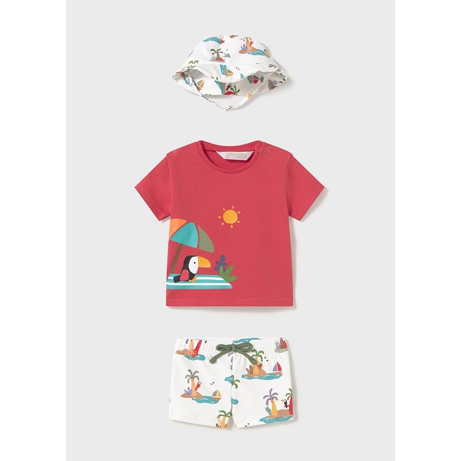 Mayoral Yazlık Erkek Bebek T-shirt Mayo 3'lü Set Turuncu