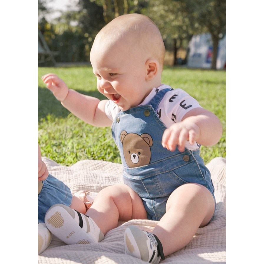 Mayoral Yazlık Erkek Bebek T-shirt Kısa Salopet Set Mavi