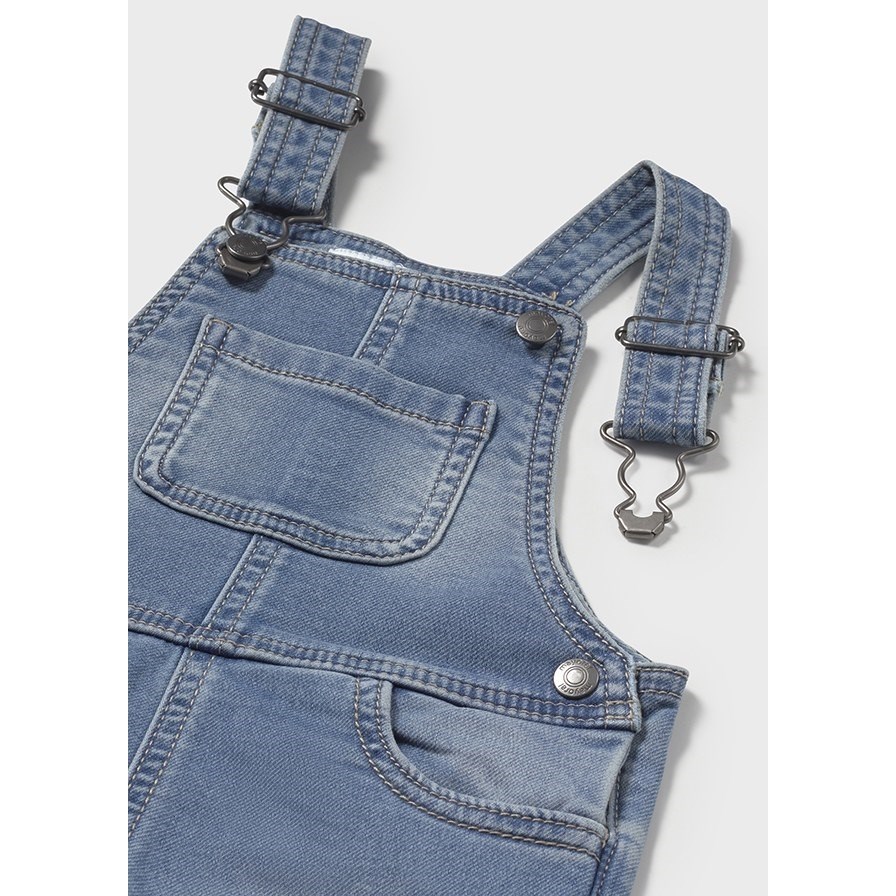 Mayoral Yazlık Erkek Bebek Denim Kısa Tulum Mavi